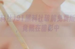 91黑料社破解免费版的线索，竟藏在暗影中